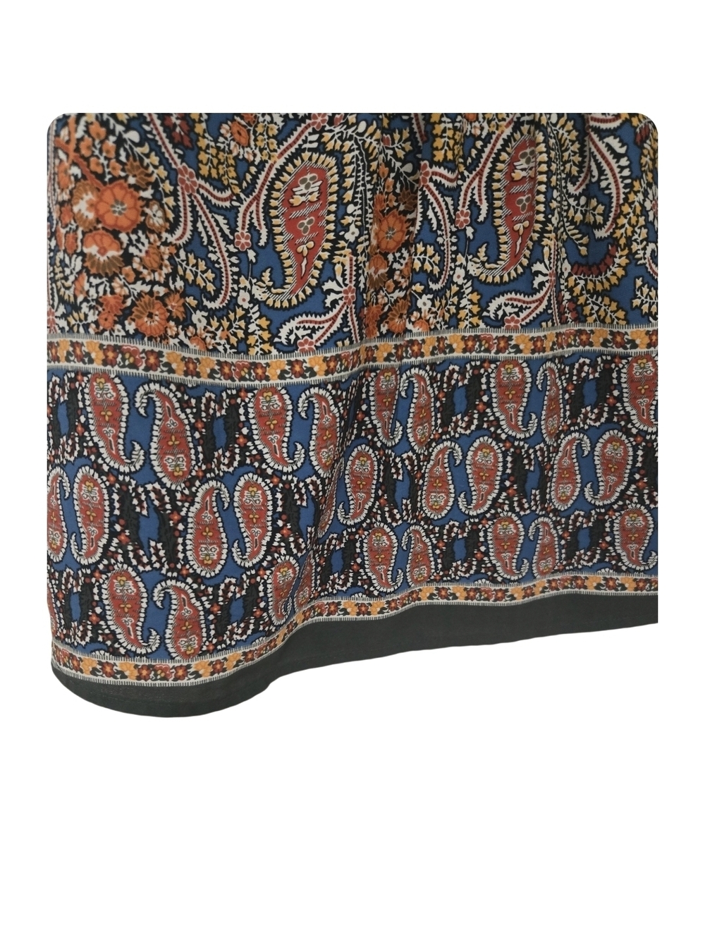 4/$15 Bohemian Paisley Sleeveless Top - Navy & Rust Women's Petite Small - Picture 6 of 8